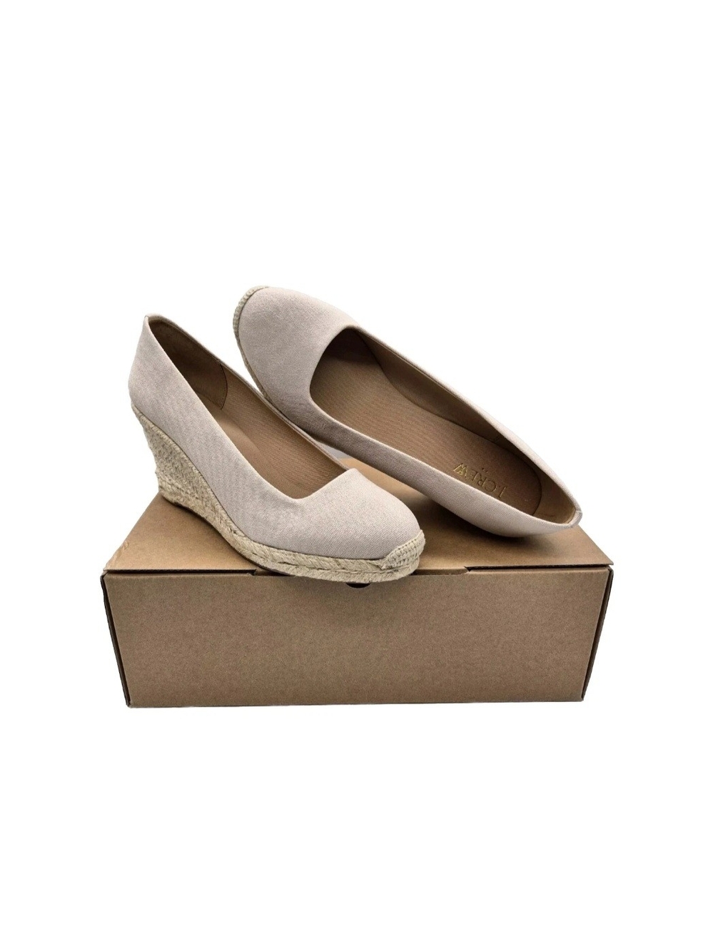J. Crew Shoes Women’s Espadrille Wedges Canvas Size 7.5 Flax Color Beige